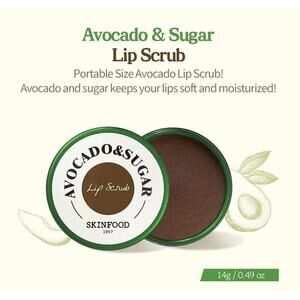 K-Care: Avocado & Sugar Lip Scrub*Skinfood*Exfoliate and Moisturize